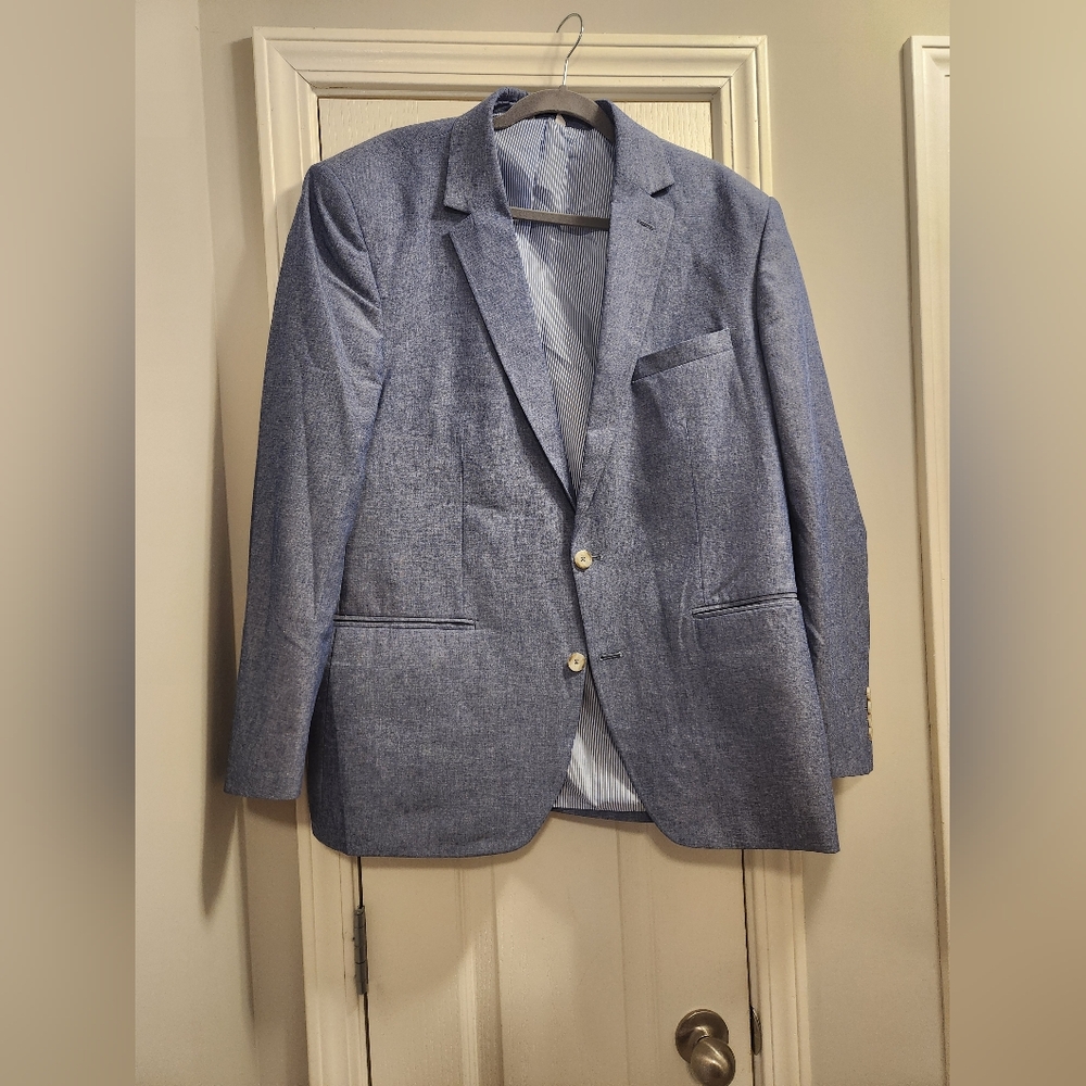 Men's Chambray Sport Coat / Blazer - Sz 46R